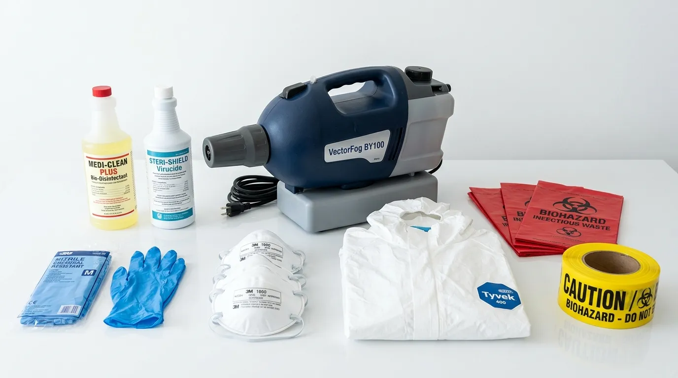 Professional biohazard remediation crew working in Holly Springs